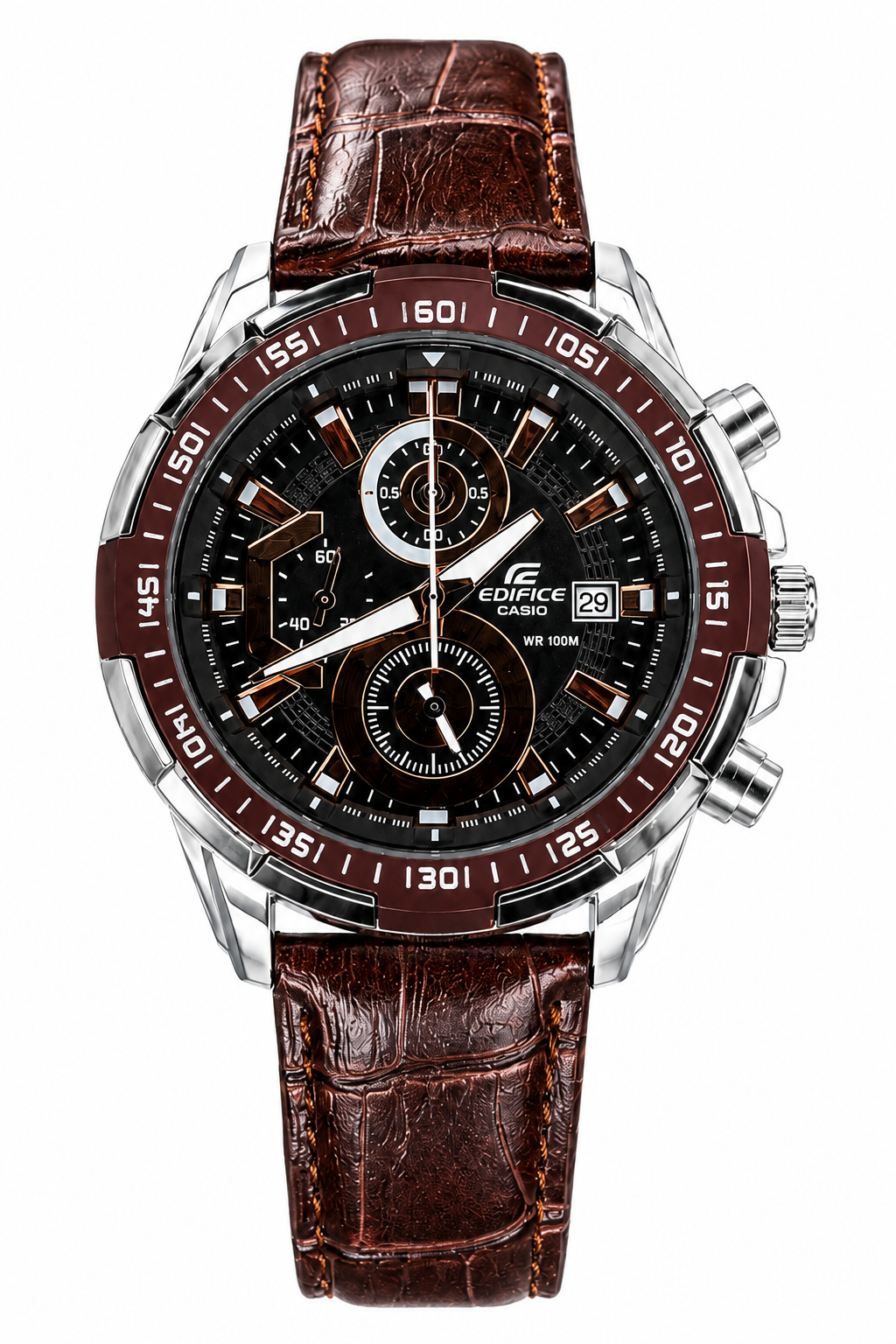 Edifice Chronograph Working Leather Strap