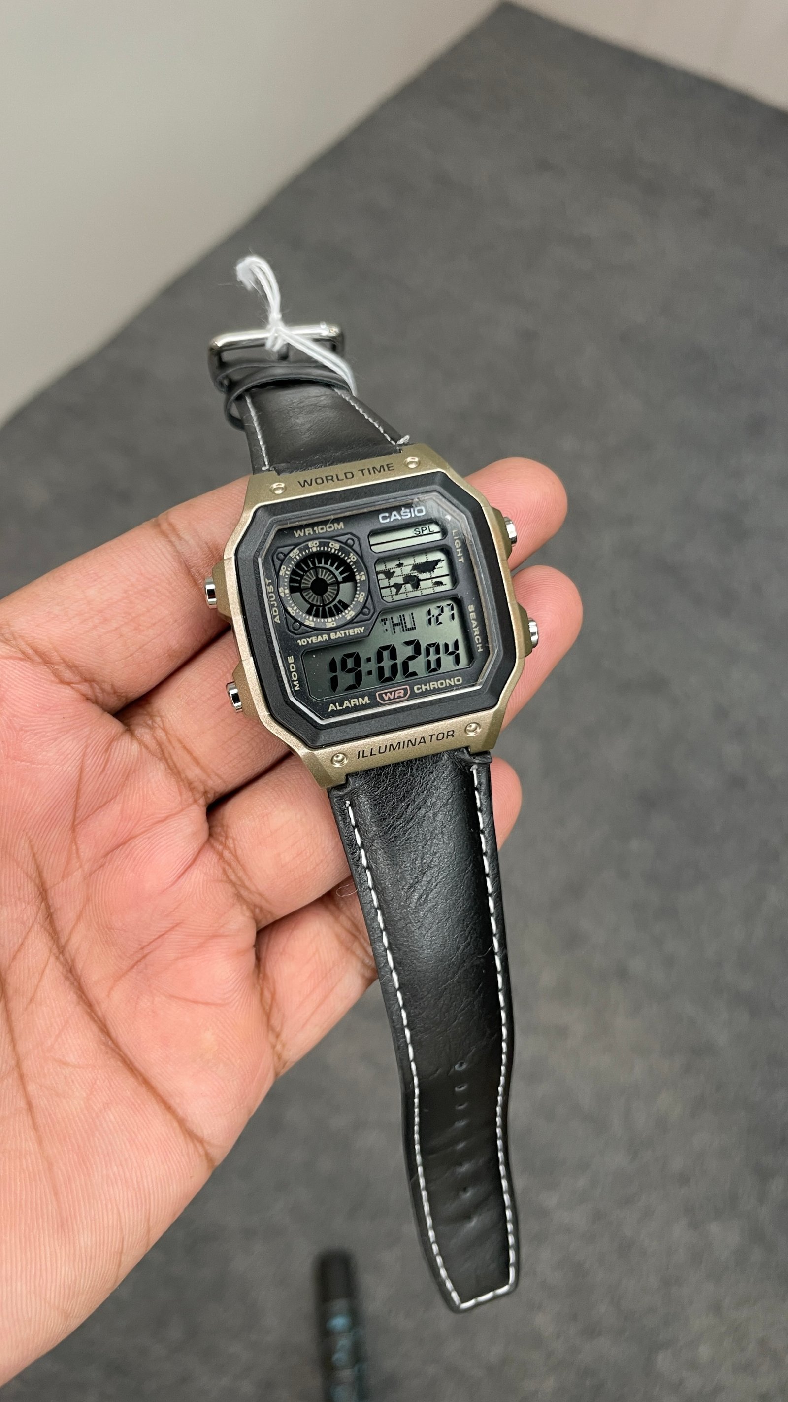 Casio AE 1200 leather Black Copper