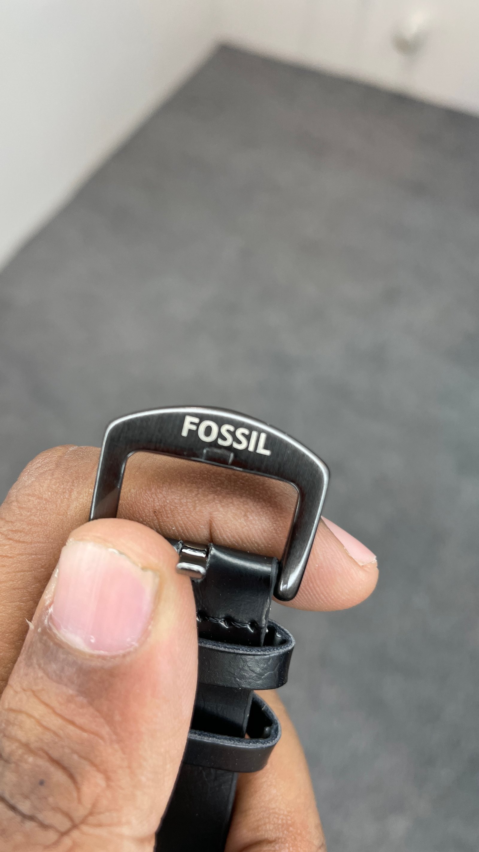 Fosssil Black Leather Slim Watch Chronograph Working