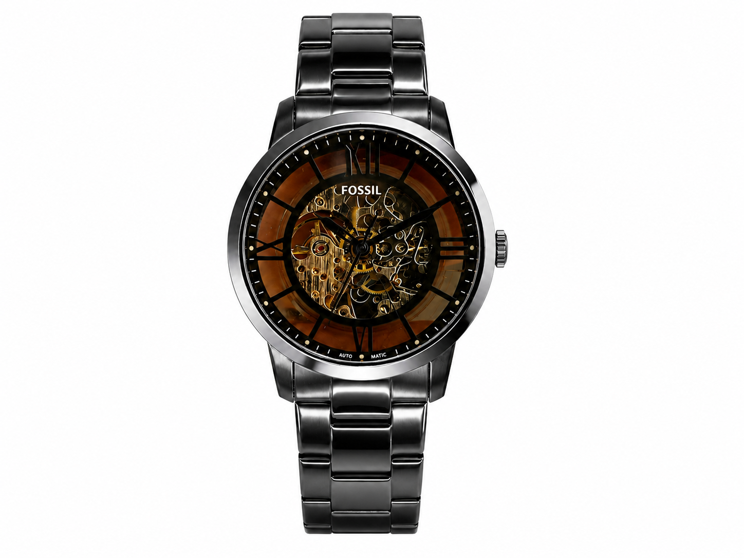 Fosssil Automatic Black Metal Towns-Man Edition