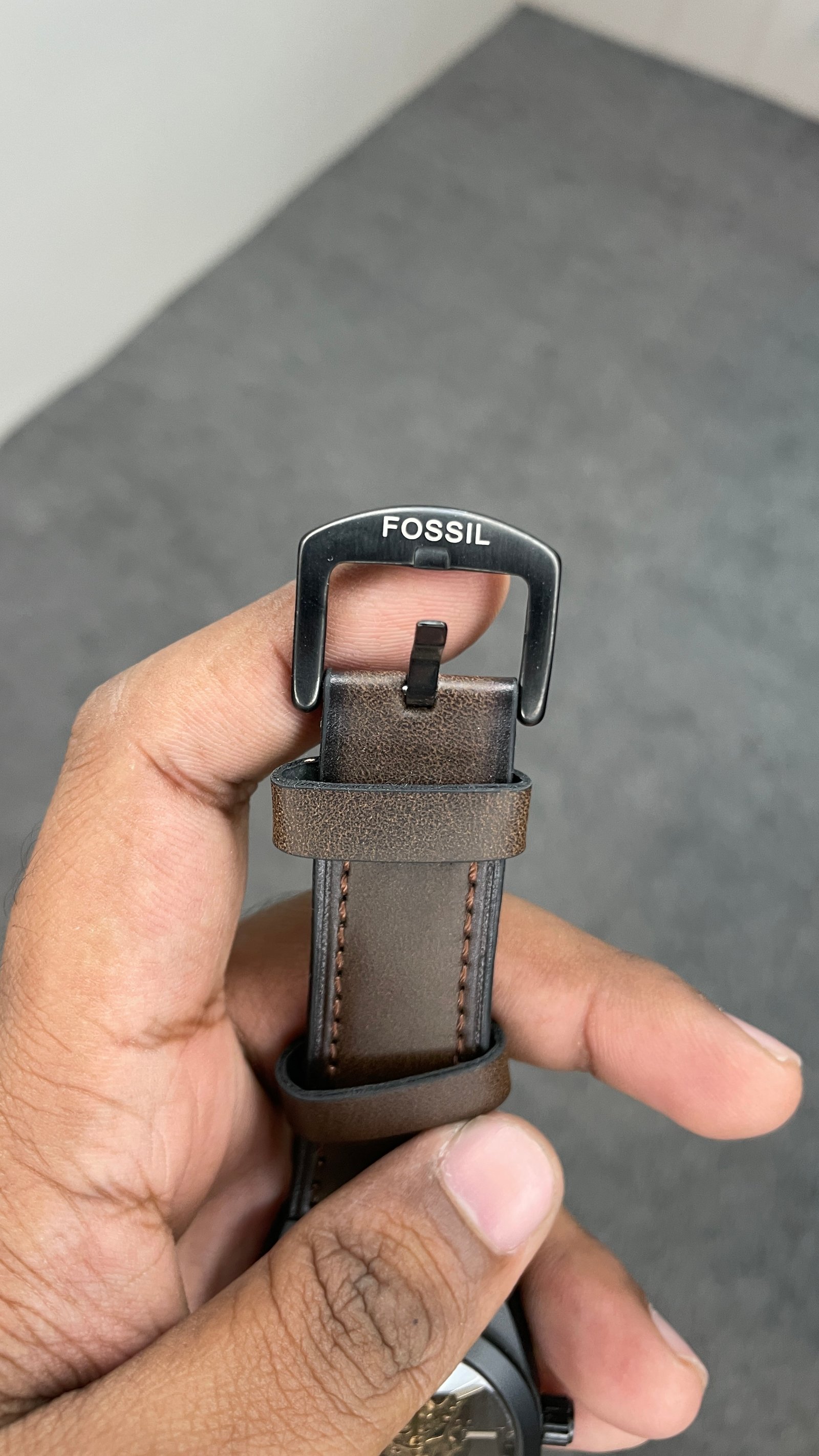 Fosssil Automatic Everett Brown Leather Black Case
