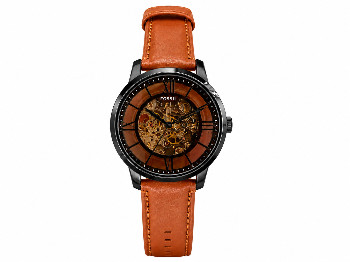 Fosssil Automatic Towns-Man Edition Tan Brown Leather