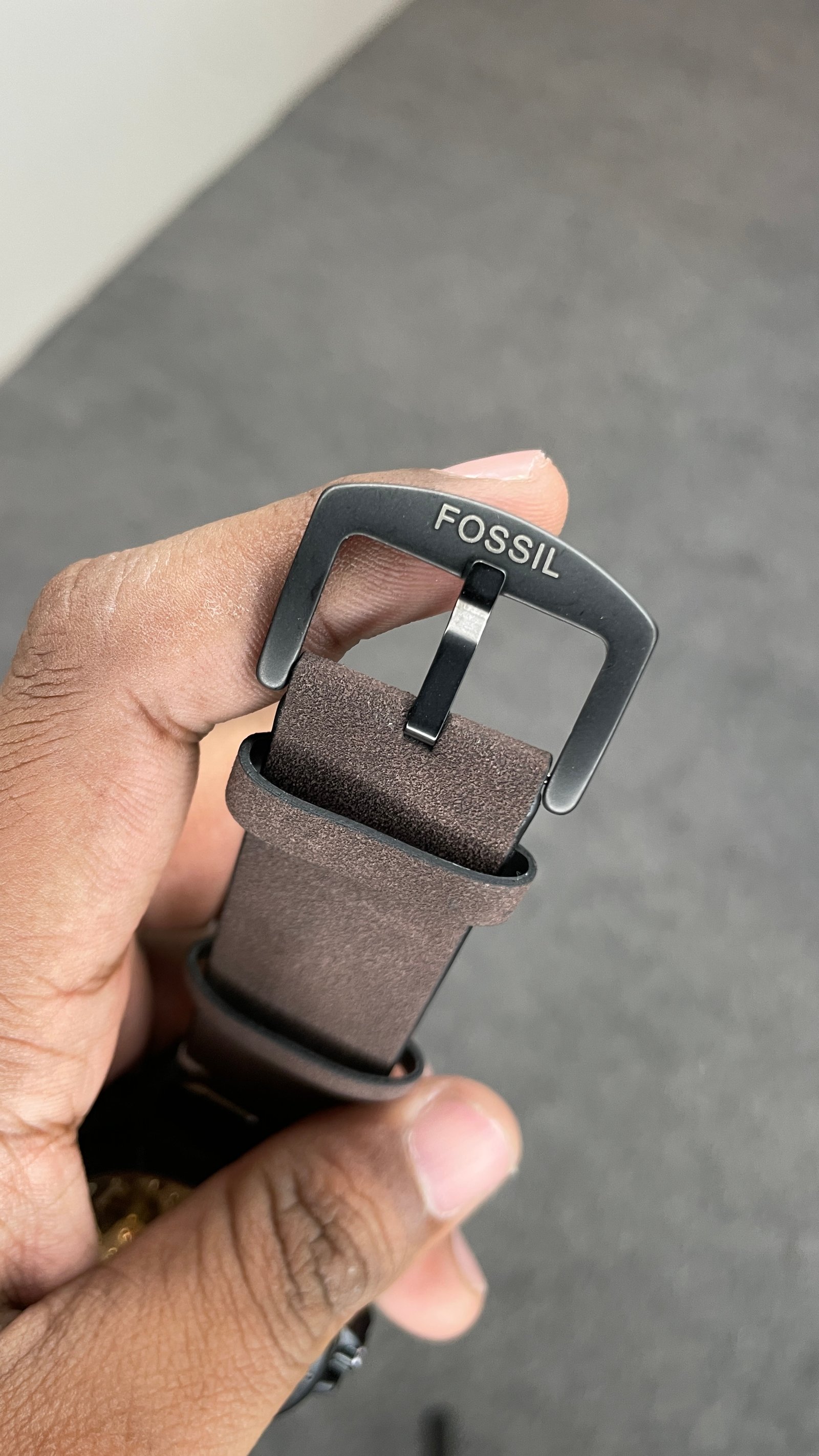 Fosssil Automatic Brown Leather Black Case
