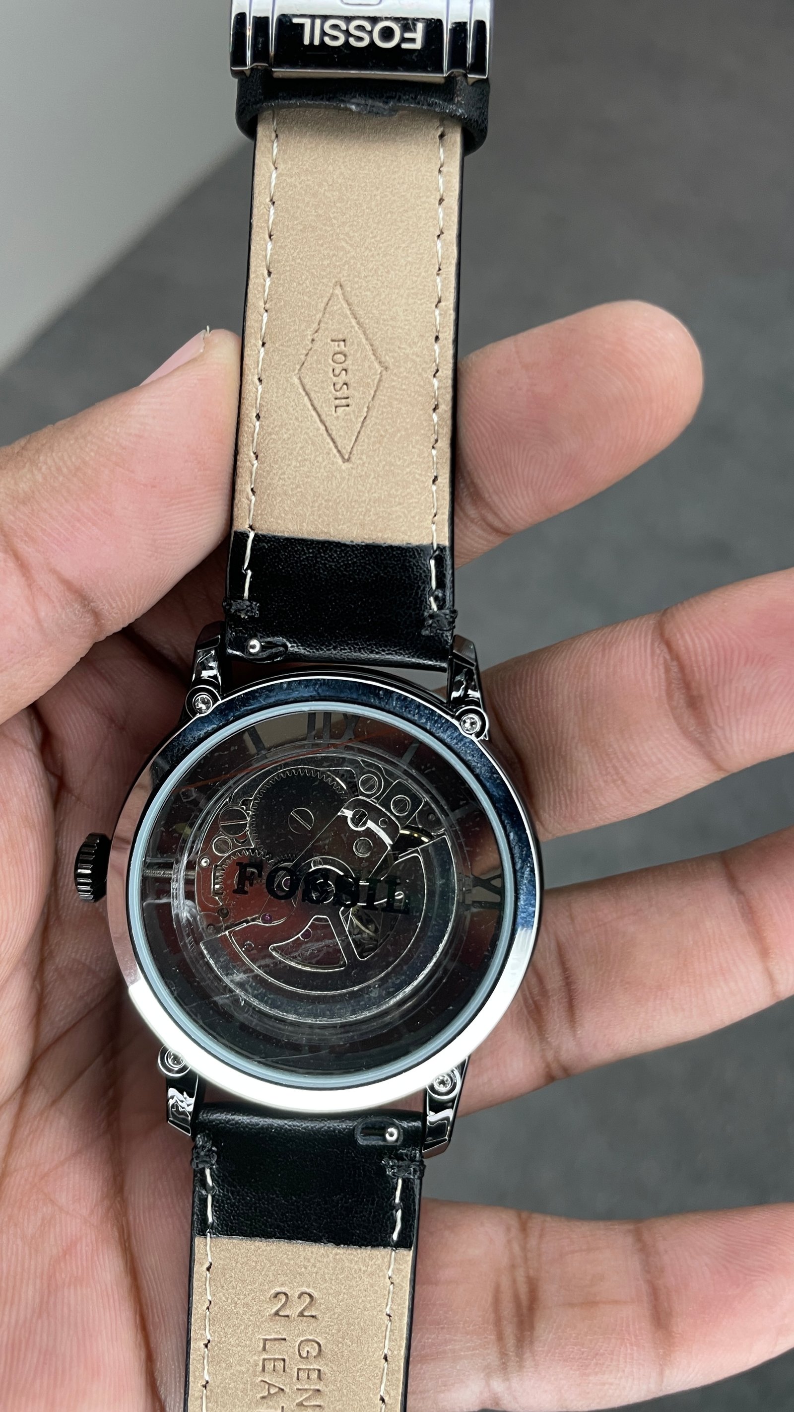 Fosssil Automatic Towns-Man Edition Black Leather