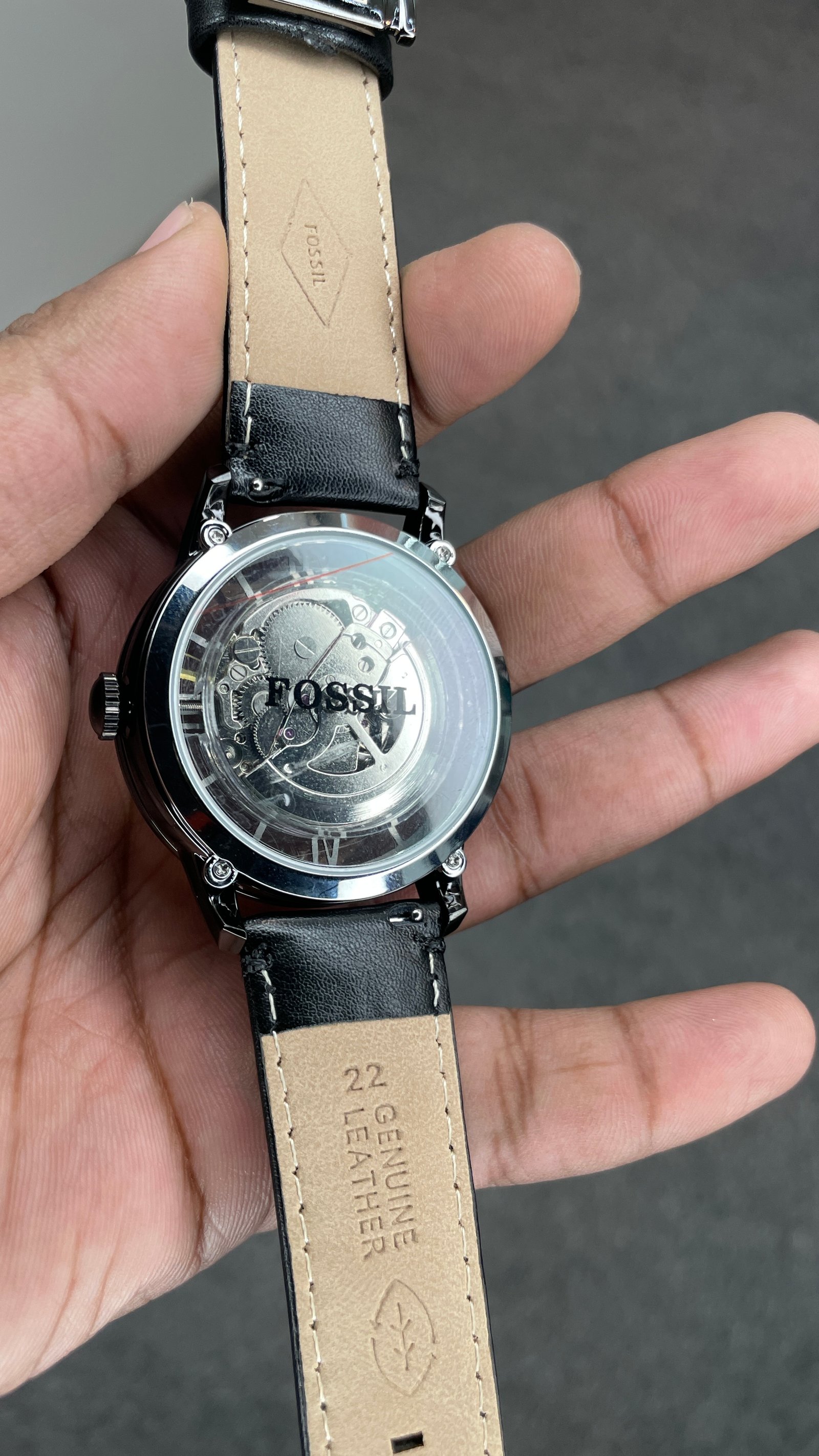 Fosssil Automatic Towns-Man Edition Black Leather