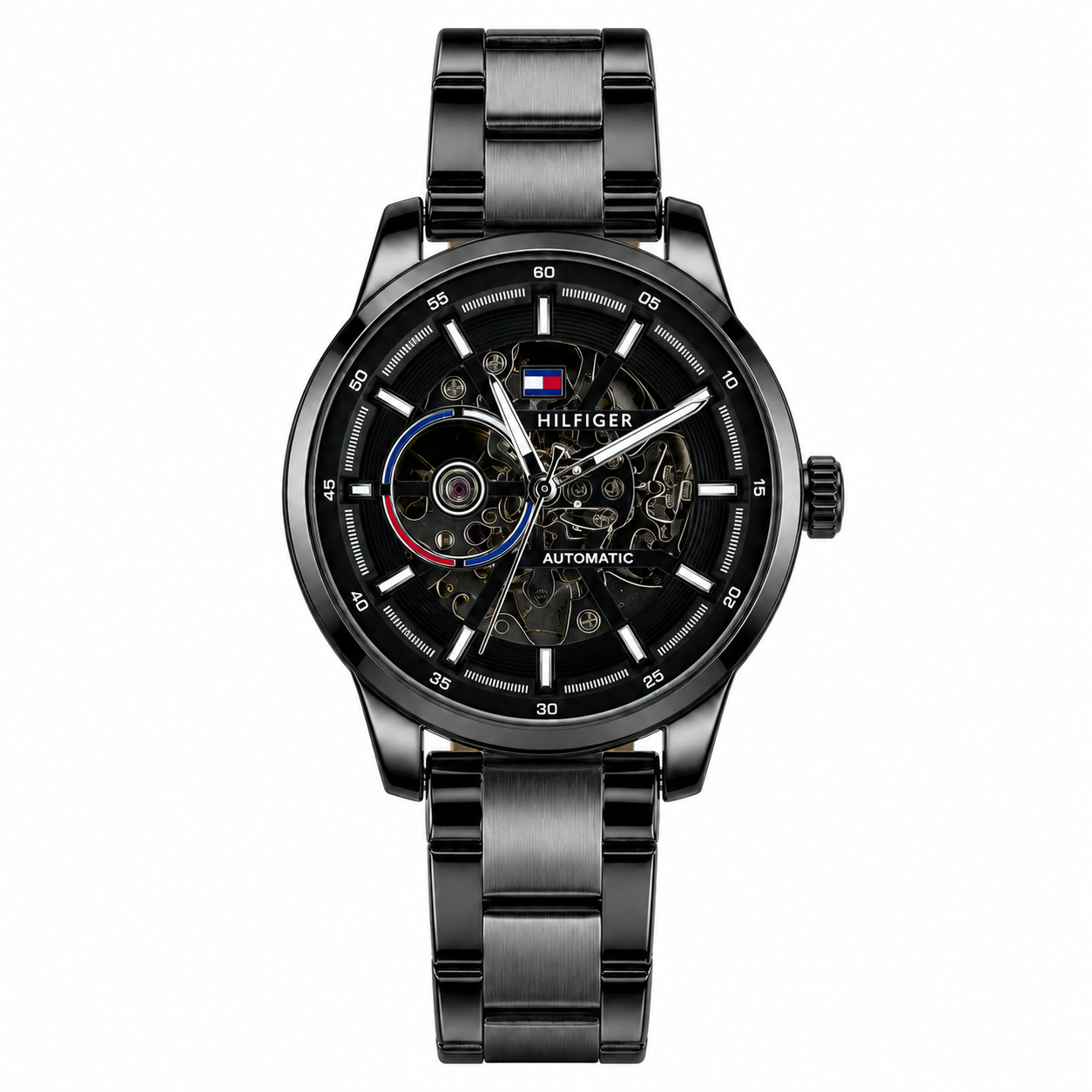 Tommy Hilfiger Automatic Black Chain With Black Dial