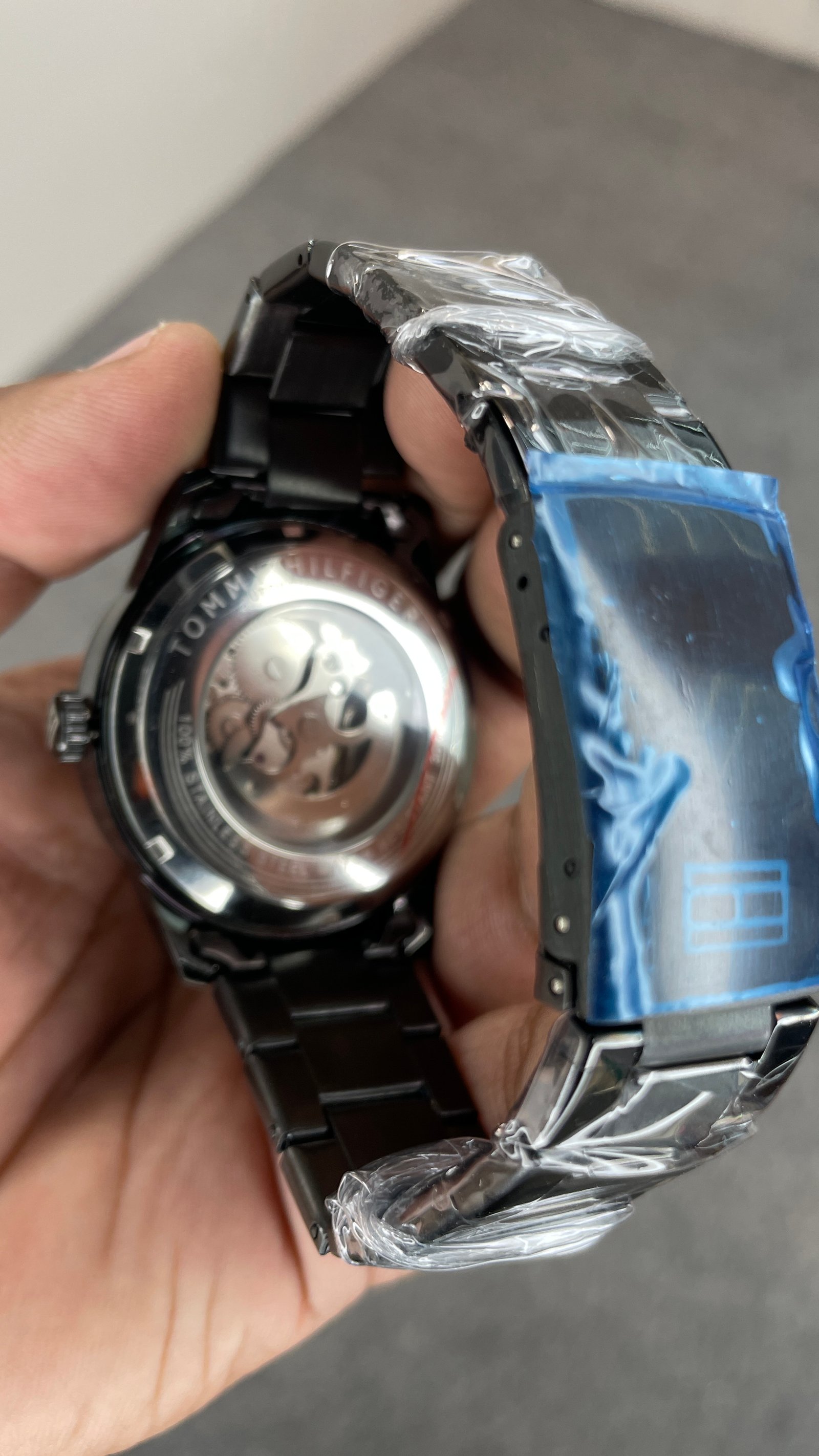 Tommy Hilfiger Automatic Black Chain With Black Dial