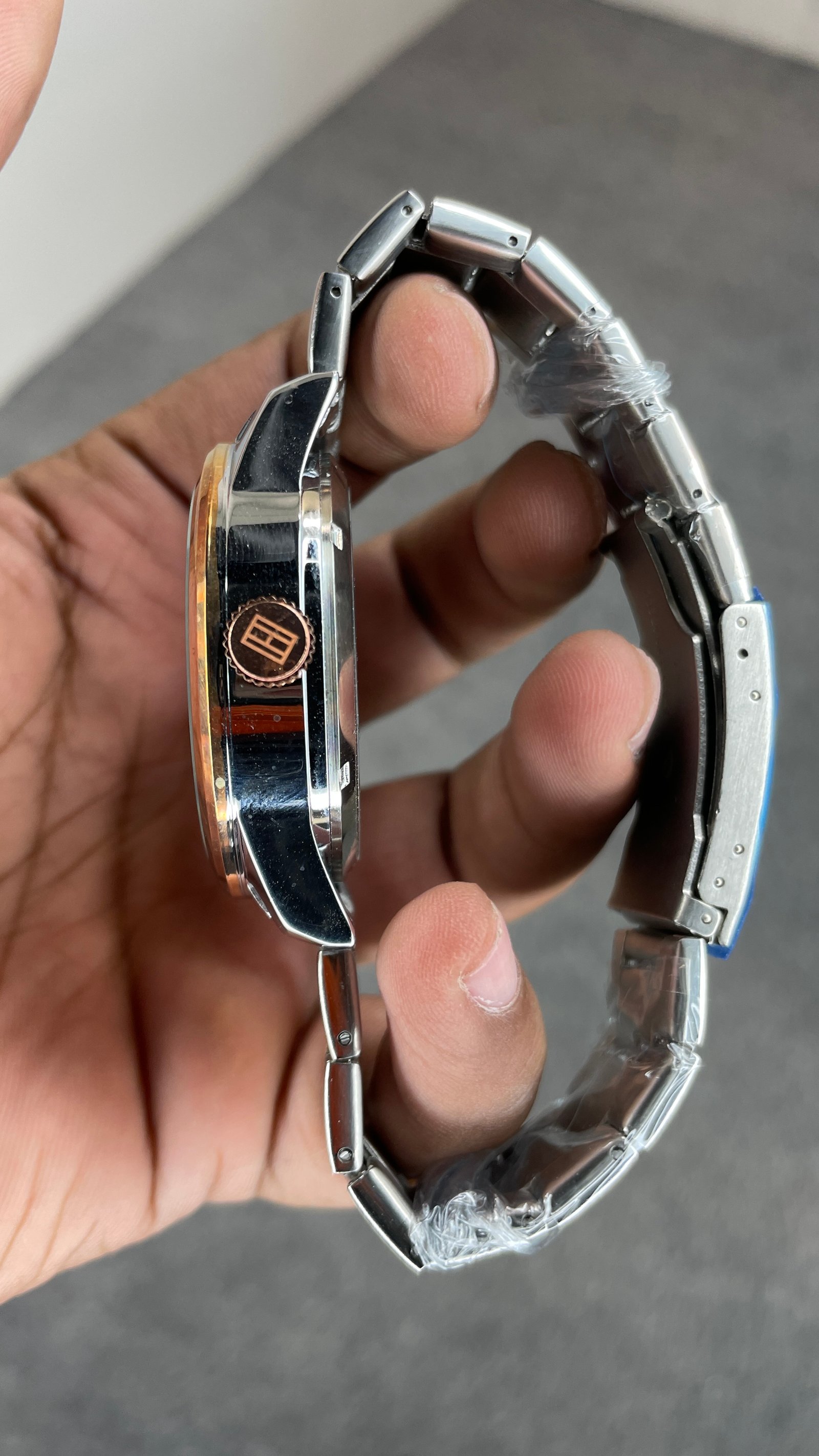 Tommy Hilfiger Automatic Silver Rose Gold Chain With White Dial