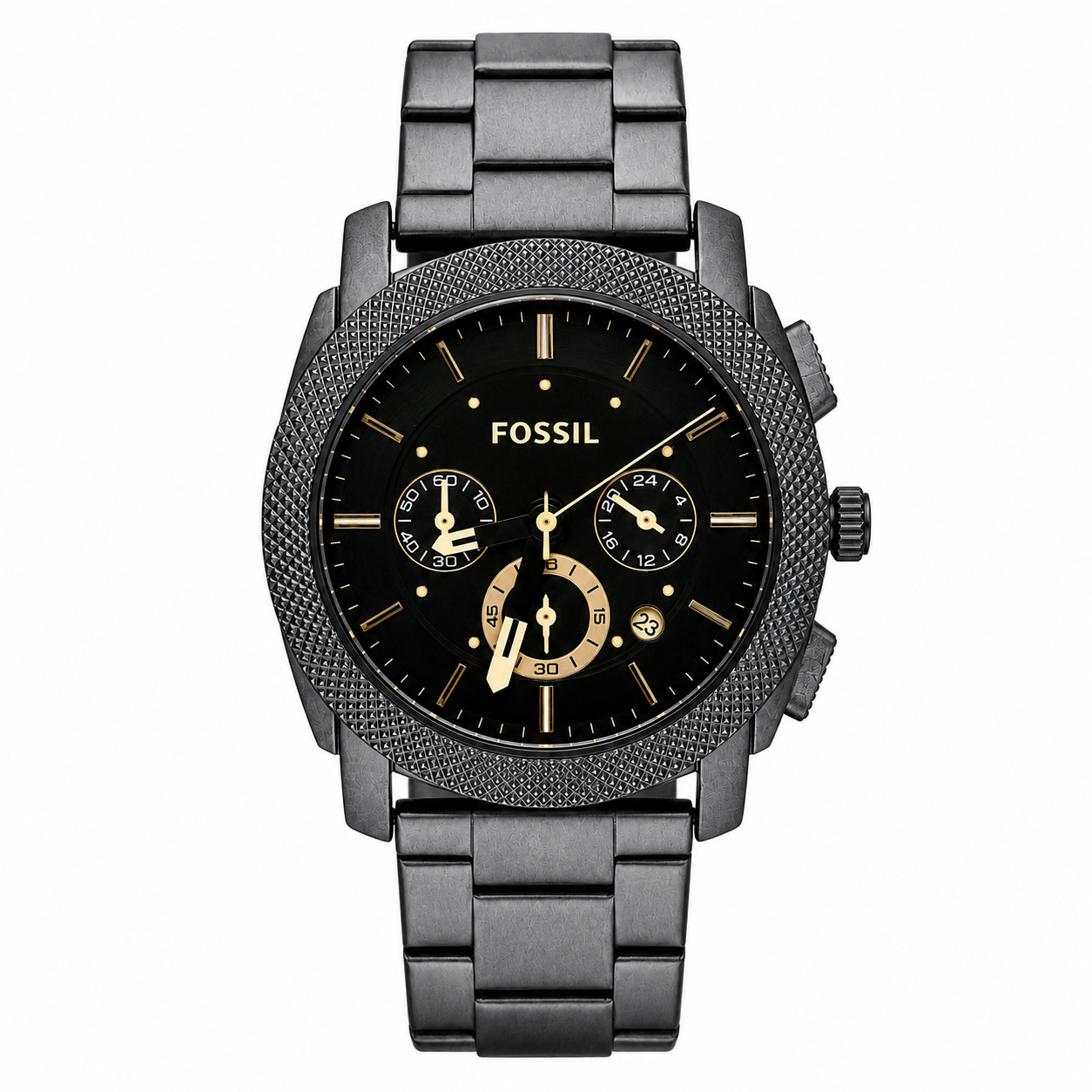 Fosssil Black Metal Chronograph Working