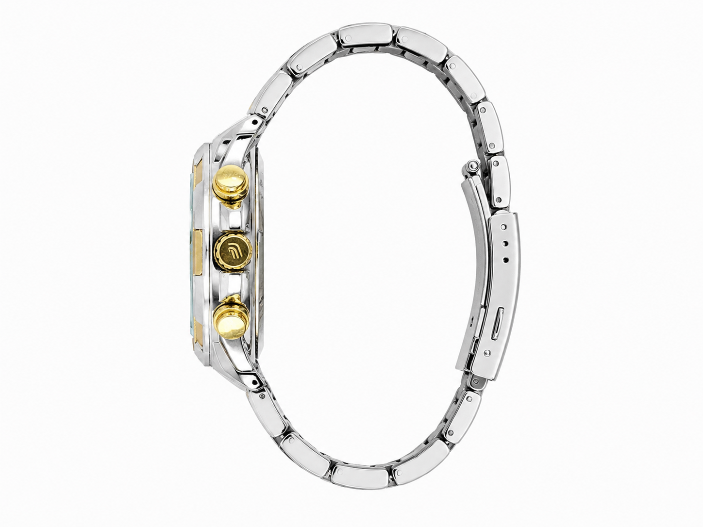 Edifice Chronograph Working Golden Silver White Dial
