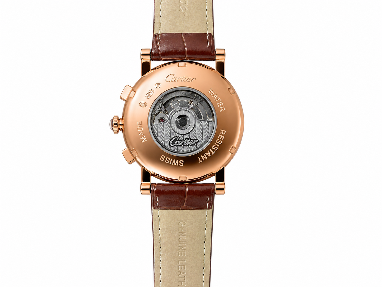 Cartier Automatic Arebic Dial Leather All Chrono Working