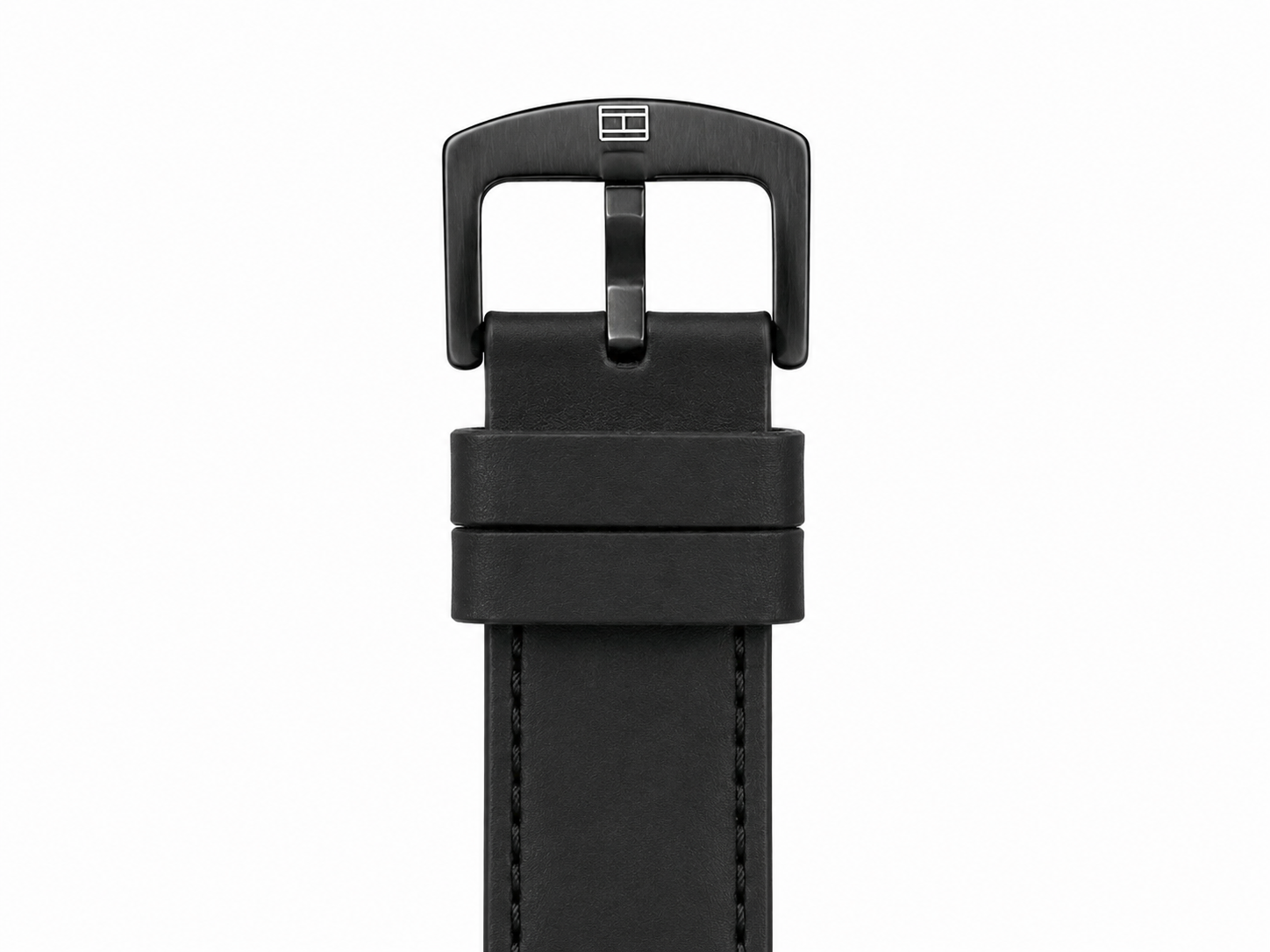 Tommy Hilfiger Automatic Leather Black Strap Black Case With Black Dial
