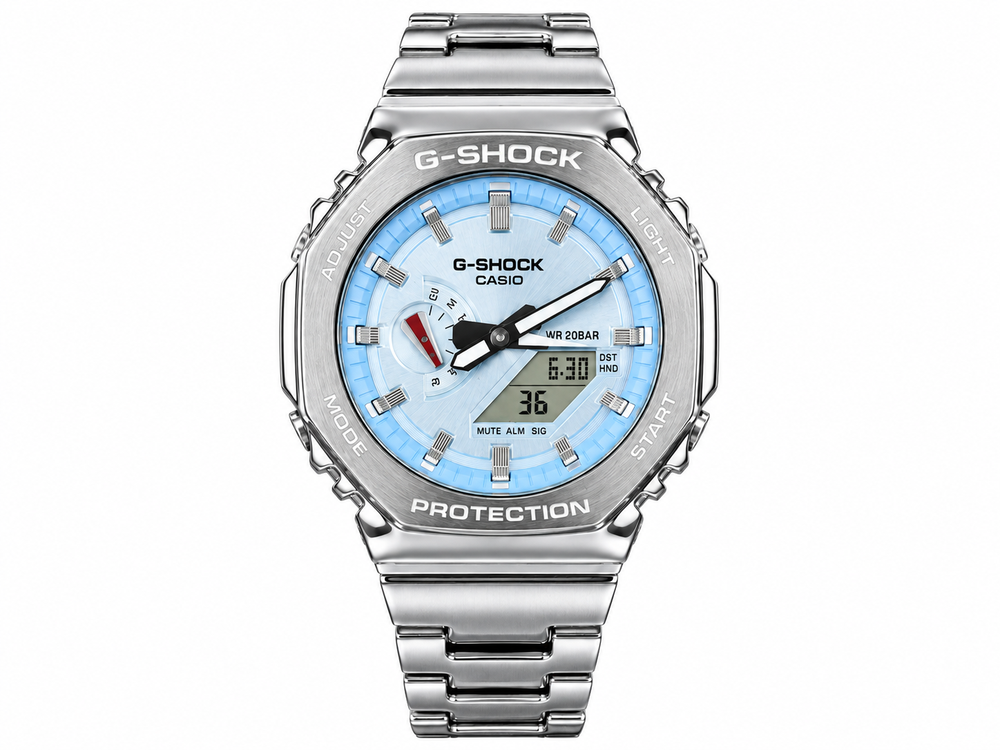 G-SHOCK BBGM-2100B Tiffany Blue Silver Full Metal