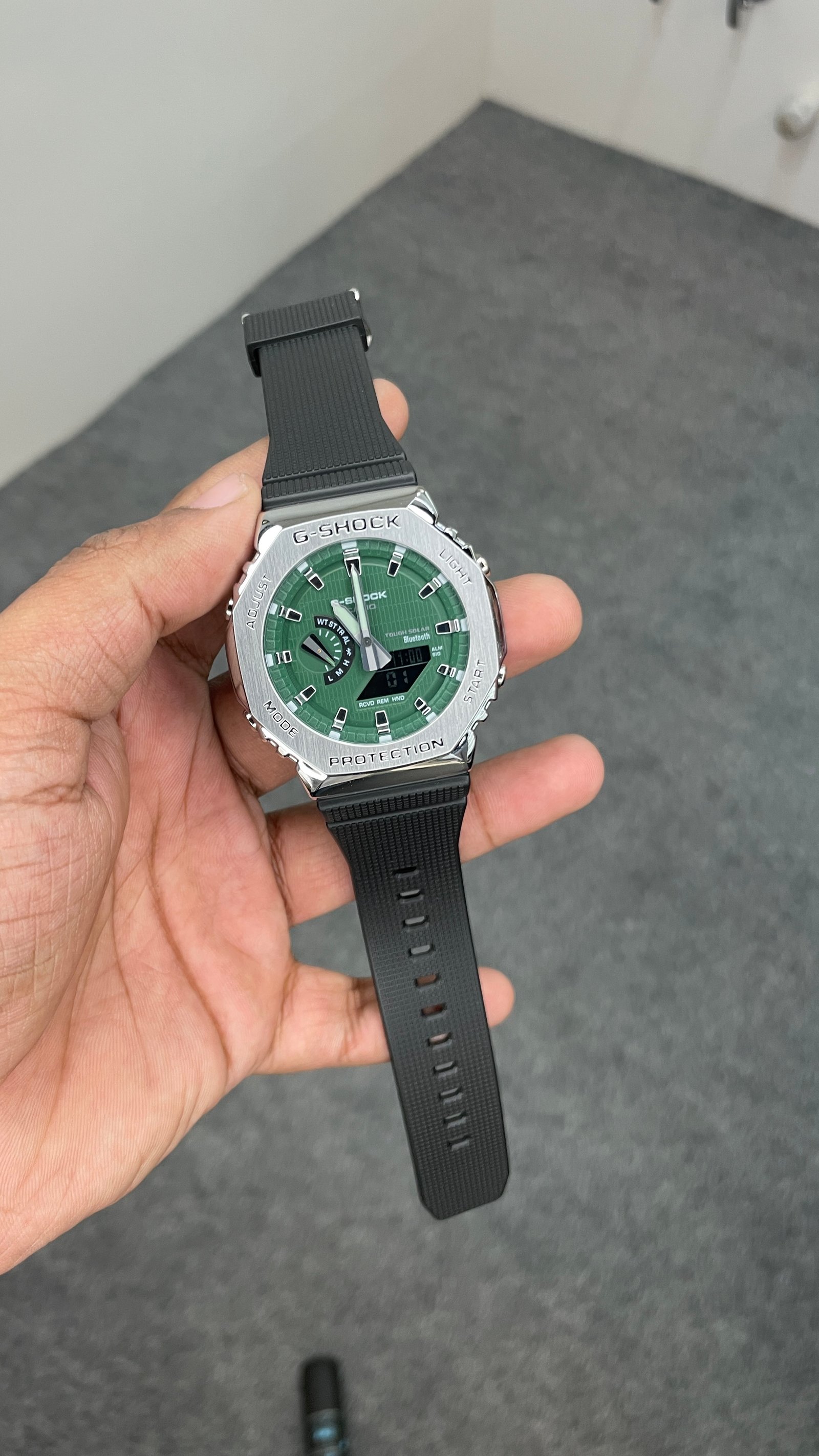 G-SHOCK BBGBM-2100 Silver Green Metal Body