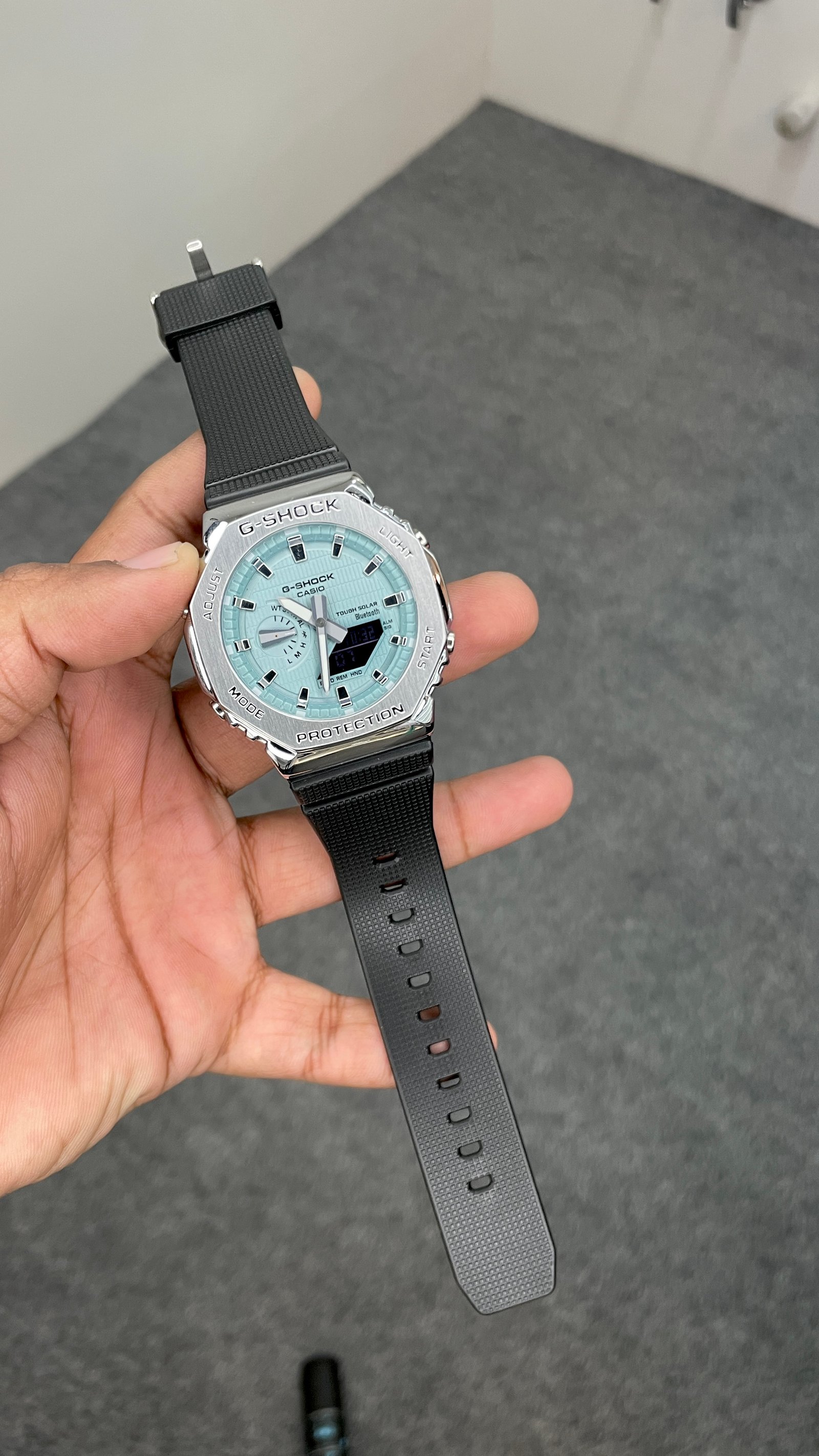 G-SHOCK BBGBM-2100 Silver Tiffany Blue Metal Body