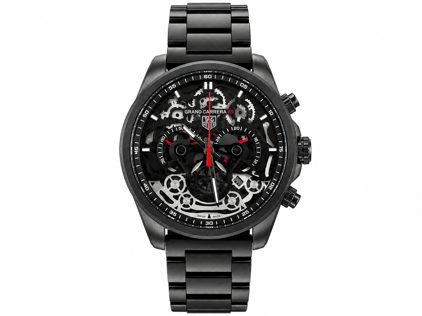 Tag CR7 Metal Black Chronograph Working