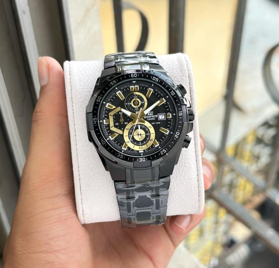 Edifice Chronograph Working Black Gold