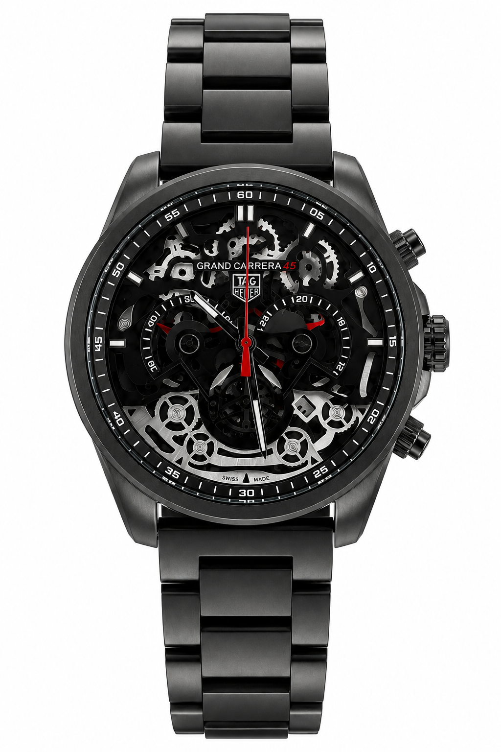 Tag CR7 Metal Black Chronograph Working