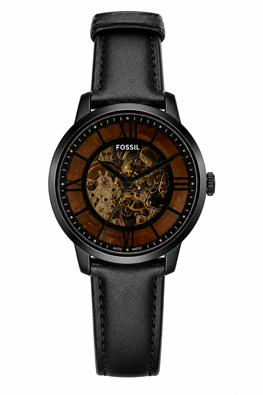 Fosssil Automatic Towns-Man Edition Black Leather
