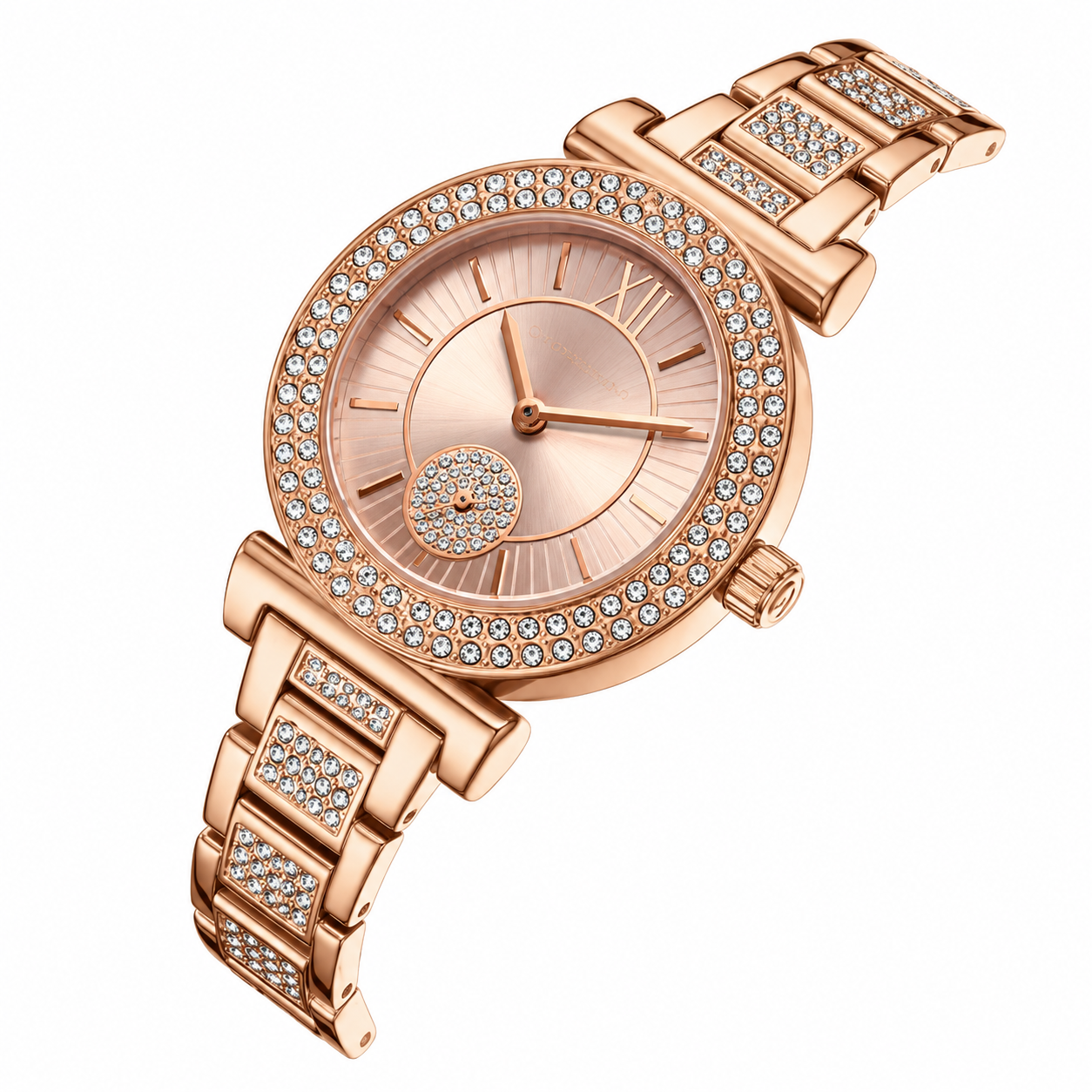 Elegant Rose Gold Mesh Watch