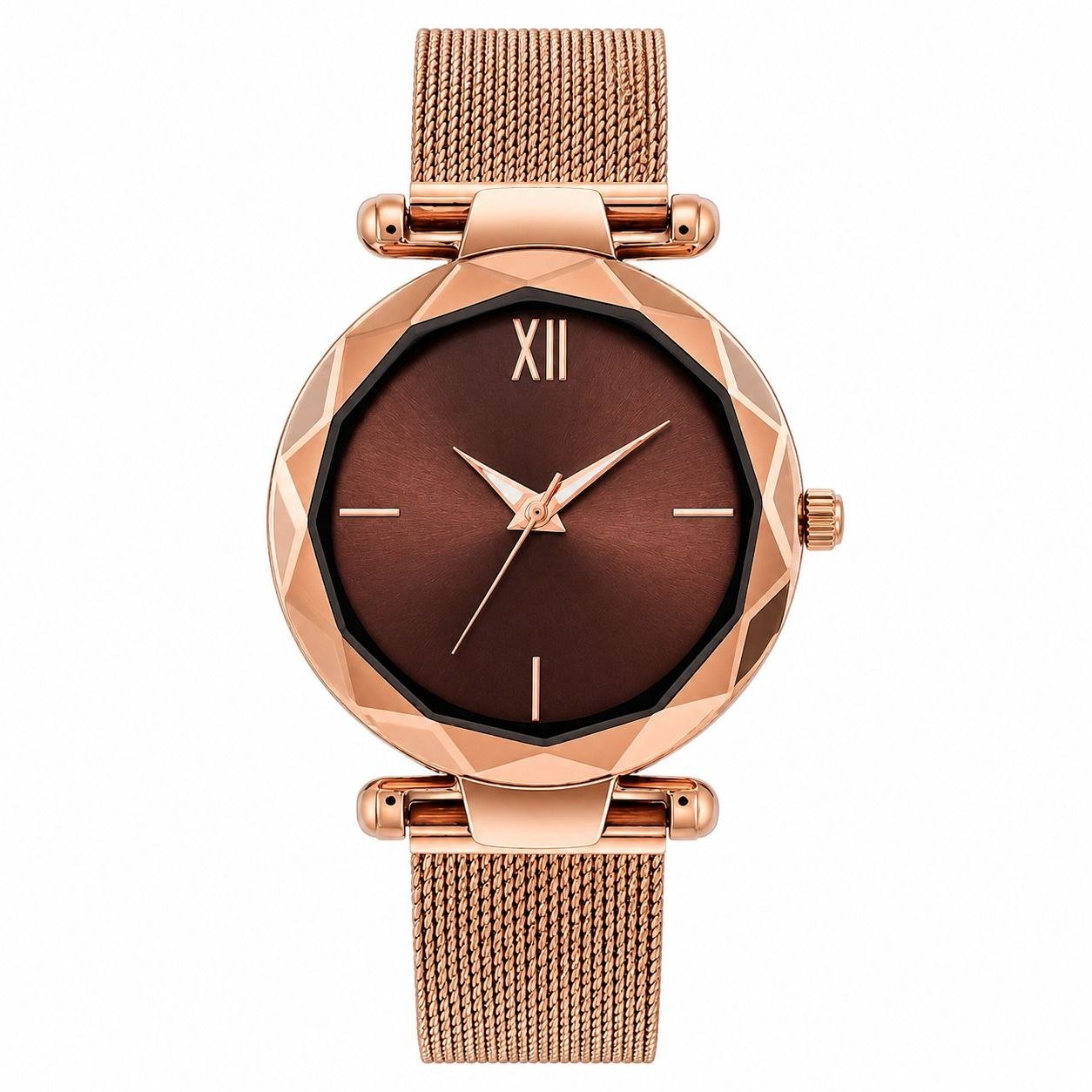 Crystal Bezel Silver Dial